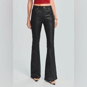 Retrofete LAUREL COATED DENIM PANT Size 31 black EUC S0768